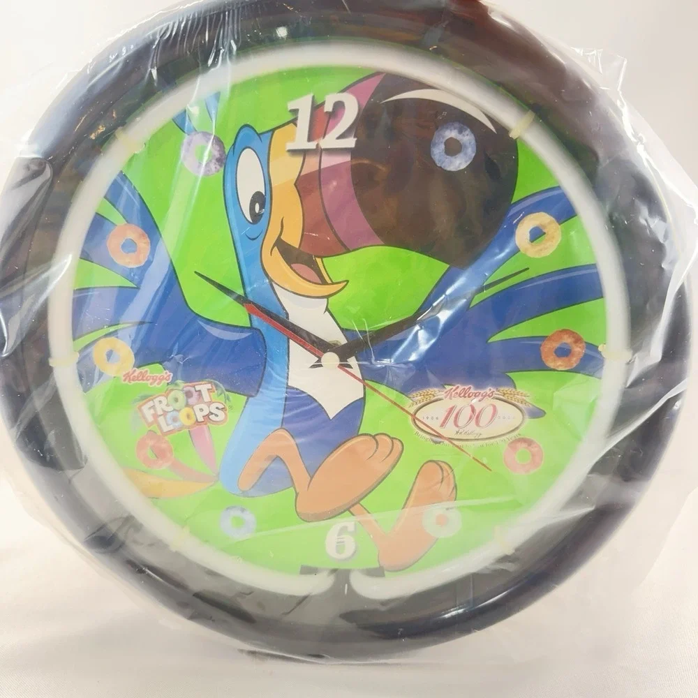 NEW‎ Kellogg's Froot Loops Toucan Sam Neon Wall Clock 100th Anniversary
